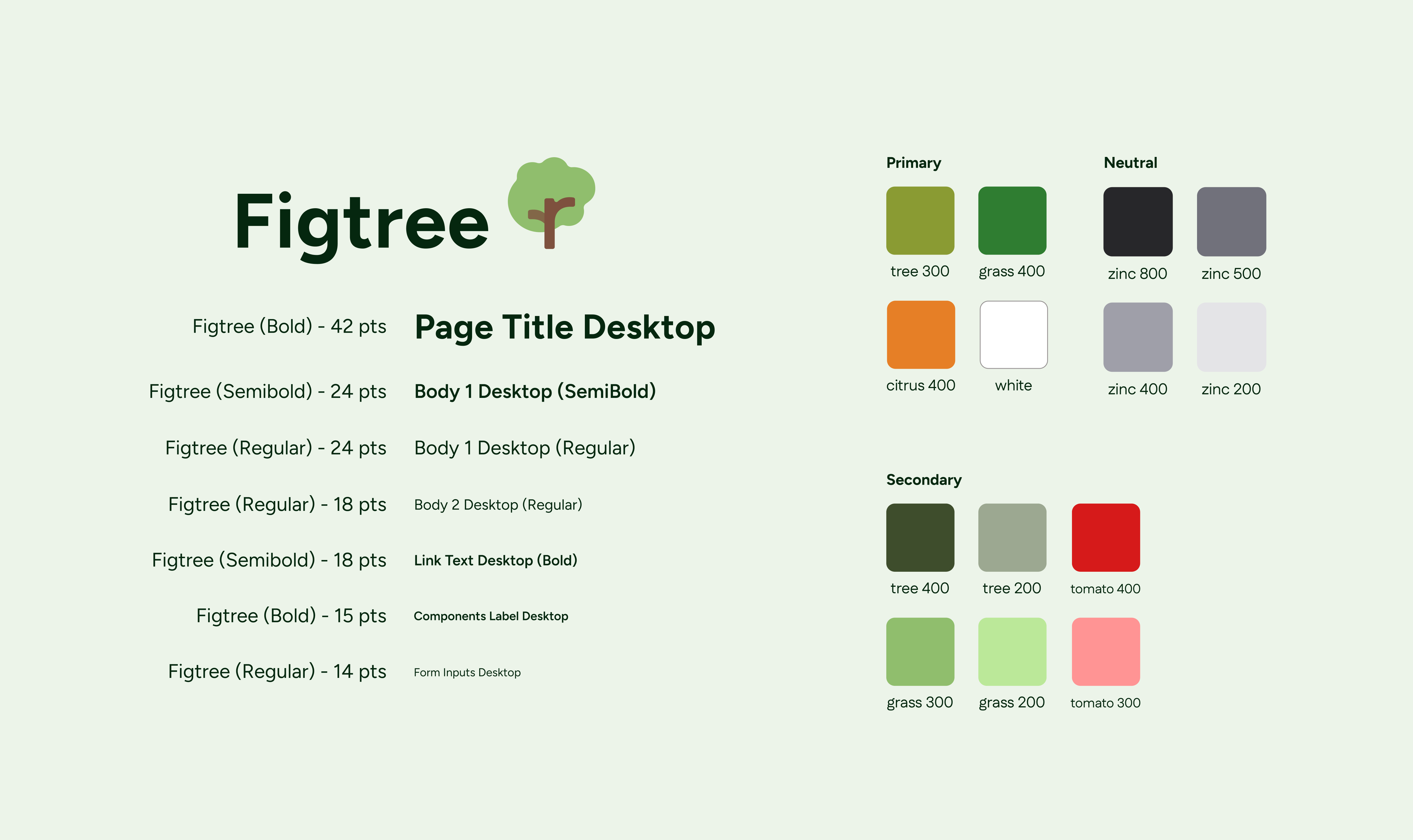 Reforest Trees design system